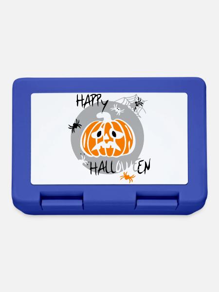 Halloween, Kürbis - Brotdose - Royalblau