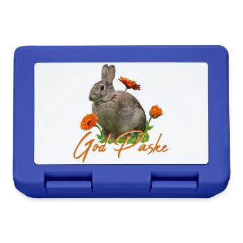 God Paske Frohe Ostern - Brotdose - Royalblau - Vorne