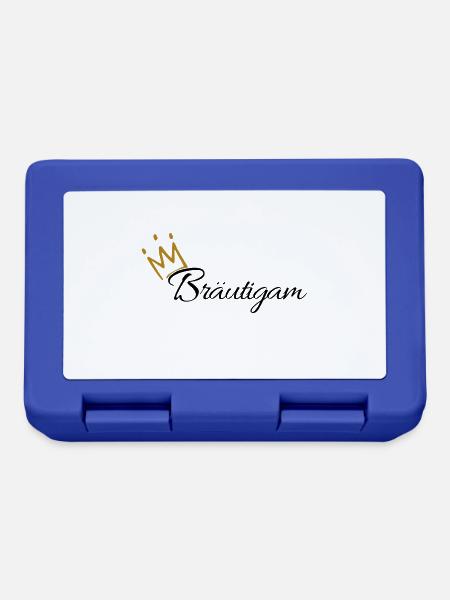 JGA Bräutigam Junggesellenabschied Krone - Brotdose - Royalblau