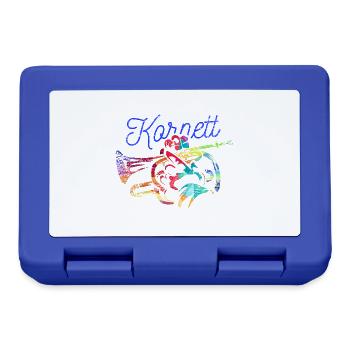 Schwungvoller Kornett Blasmusik - Brotdose - Royalblau - Vorne