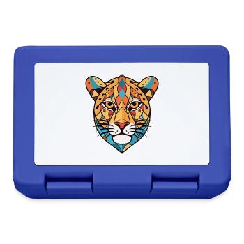 Gepard bunte Aquarell-Tier-Illustration - Brotdose - Royalblau - Vorne