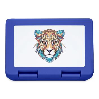 Gepard bunte Aquarell-Tier-Illustration - Brotdose - Royalblau - Vorne