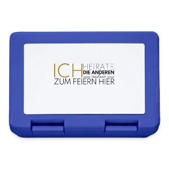 JGA Ich heirate die anderen feiern - Brotdose - Royalblau - Vorne