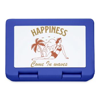 Happiness Come in Waves - Brotdose - Royalblau - Vorne