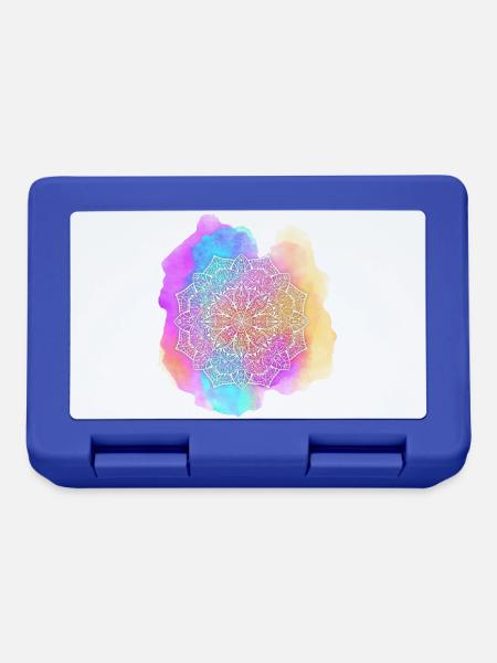 Mandala - Brotdose - Royalblau