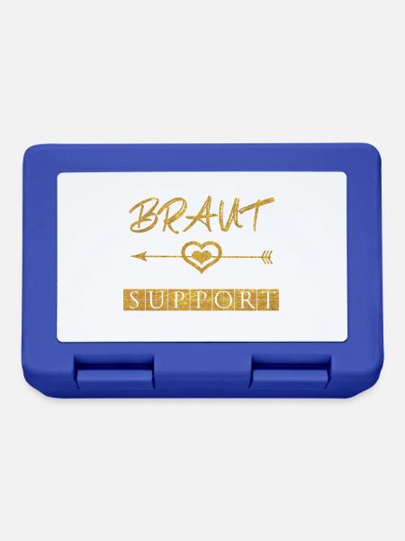 Braut Liebe Gold Herz Support - Brotdose - Royalblau