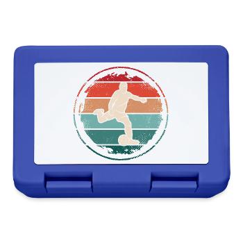 Fußballer Fußballtrainer Retro Fußballspieler - Brotdose - Royalblau - Vorne
