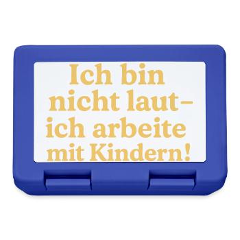 Ich bin nicht laut (sonnengelb) - Brotdose - Royalblau - Vorne