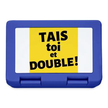 Halt die Klappe und doppeltes Geschenk HumorAuto - Brotdose - Royalblau - Vorne