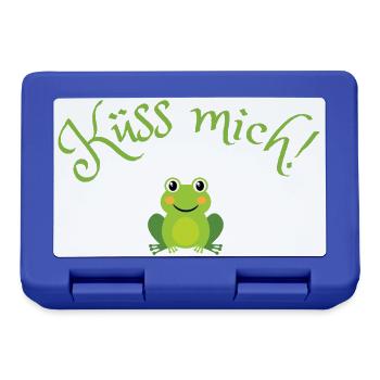 Küss mich | Froschkönig | Märchen - Brotdose - Royalblau - Vorne