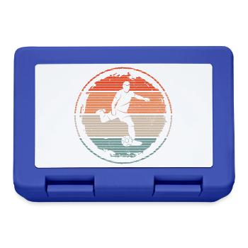 Fußballspieler Fußball Spieler Vintage Fußballer - Brotdose - Royalblau - Vorne