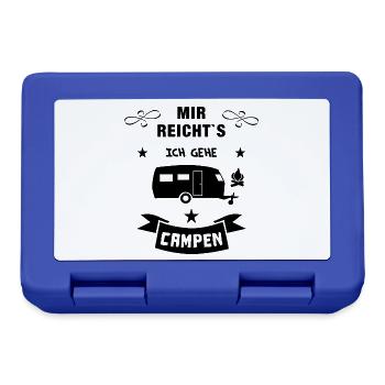 mir reichts camping wohnwagen - Brotdose - Royalblau - Vorne