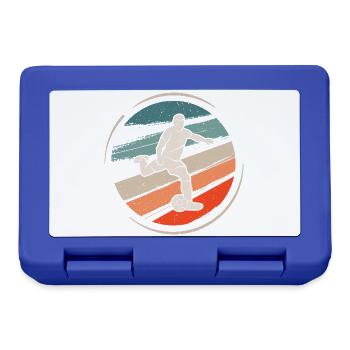 Fußballer Retro Fußball Spieler Fußballspieler - Brotdose - Royalblau - Vorne