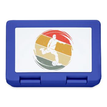 Fußball Fußballspieler Retro Fußballer - Brotdose - Royalblau - Vorne
