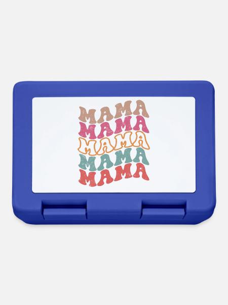 Wellige Regenbogen-Mama - Brotdose - Royalblau