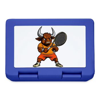 Stier Tennisspieler - Brotdose - Royalblau - Vorne