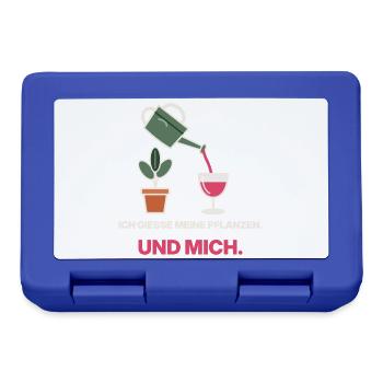 Ich gieße Pflanzen Und Mich - Brotdose - Royalblau - Vorne