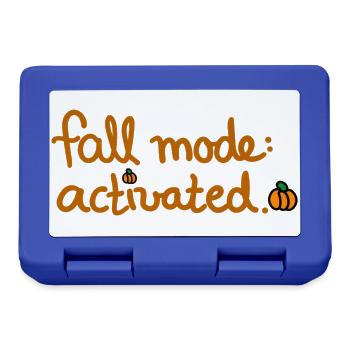 Fall Mode activated kreatives Herbst Design - Brotdose - Royalblau - Vorne