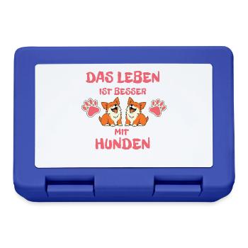 Das Leben ist besser mit Hunden - Brotdose - Royalblau - Vorne