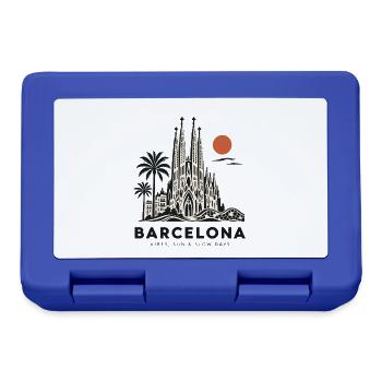 Sagrada Familia Barcelona Skyline - Brotdose - Royalblau - Vorne
