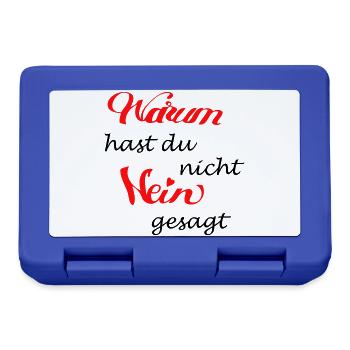 cooler Spruch - Brotdose - Royalblau - Vorne