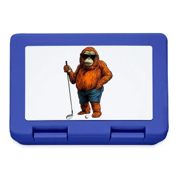 Orang Utan Golf Affe - Brotdose - Royalblau - Vorne