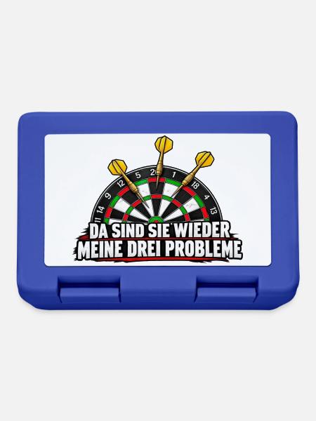 Dreiprobleme Dart Spruch - Brotdose - Royalblau