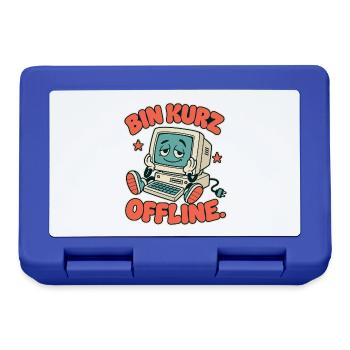 Bin Kurz Offline Retro-Computer - Brotdose - Royalblau - Vorne