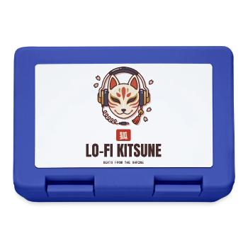 Lo-Fi Kitsune Fuchsmaske Kopfhörer Beats - Brotdose - Royalblau - Vorne