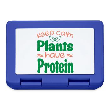 Keep Calm Pflanzen haben Protein - Brotdose - Royalblau - Vorne