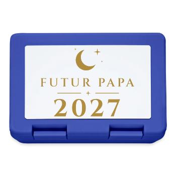 Zukünftiger Vater 2027 – Ankündigung der goldenen Mond-Schwangerschaft - Brotdose - Royalblau - Vorne