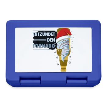 Entzündet Den Tornado Bier Exen Weihnachten Party - Brotdose - Royalblau - Vorne