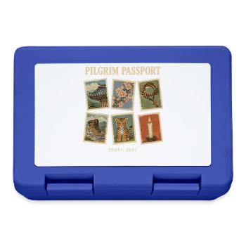  Pilgerpass Seoul 2027 Korea Rosenkranz Tiger - Brotdose - Royalblau - Vorne