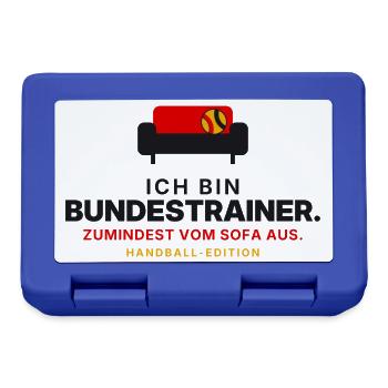 Sofa-Bundestrainer Handball - Brotdose - Royalblau - Vorne