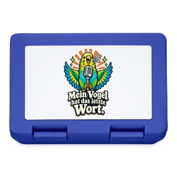 Papagei Wellensittich Vogelhalter Spruch - Brotdose - Royalblau - Vorne