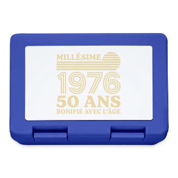 Vintage 1976 Jubiläum 50 Jahre verbessert - Brotdose - Royalblau - Vorne