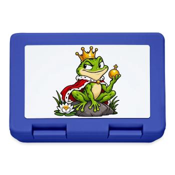 Schelmischer Froschkönig - Brotdose - Royalblau - Vorne