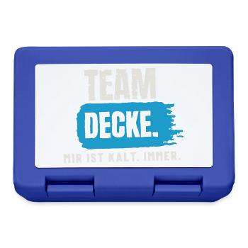 Team Decke – mir ist kalt - Brotdose - Royalblau - Vorne