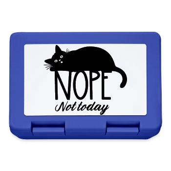 Nope not today cat  - Brotdose - Royalblau - Vorne