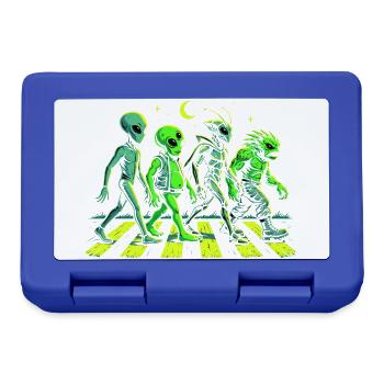 Alien Gang Neon Retro Science Fiction - Brotdose - Royalblau - Vorne