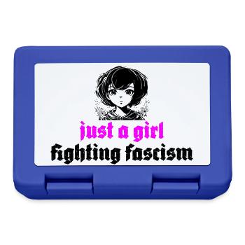 just a girl fighting fascism - Brotdose - Royalblau - Vorne