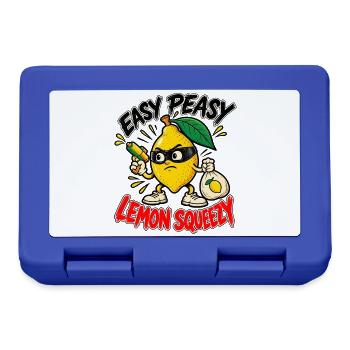 Easy Peasy Lemon Squeezy – Freche Zitrone - Brotdose - Royalblau - Vorne