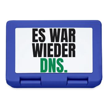 Es war wieder DNS - Brotdose - Royalblau - Vorne
