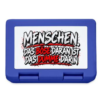Menschen: Das Böse im Dummen - Brotdose - Royalblau - Vorne