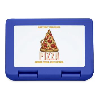 Kostüm erledigt: Pizza - Brotdose - Royalblau - Vorne