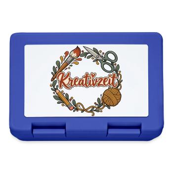 Kreativzeit personalisierbar für Kreativgruppen - Brotdose - Royalblau - Vorne