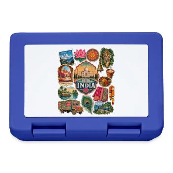 Indien Reisesticker - Brotdose - Royalblau - Vorne