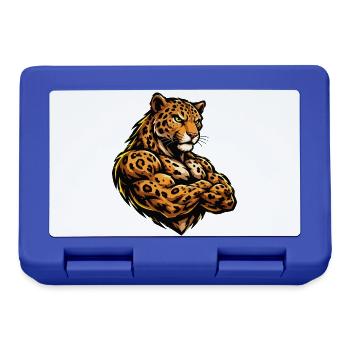 Muskel Leopard Krieger - Brotdose - Royalblau - Vorne