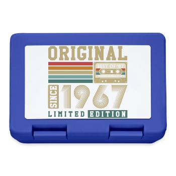 Original 1967 Jahrgang 60. Geburtstag Vintage - Brotdose - Royalblau - Vorne