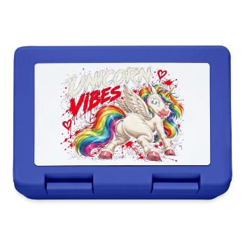 Unicorn Vibes Einhorn - Brotdose - Royalblau - Vorne
